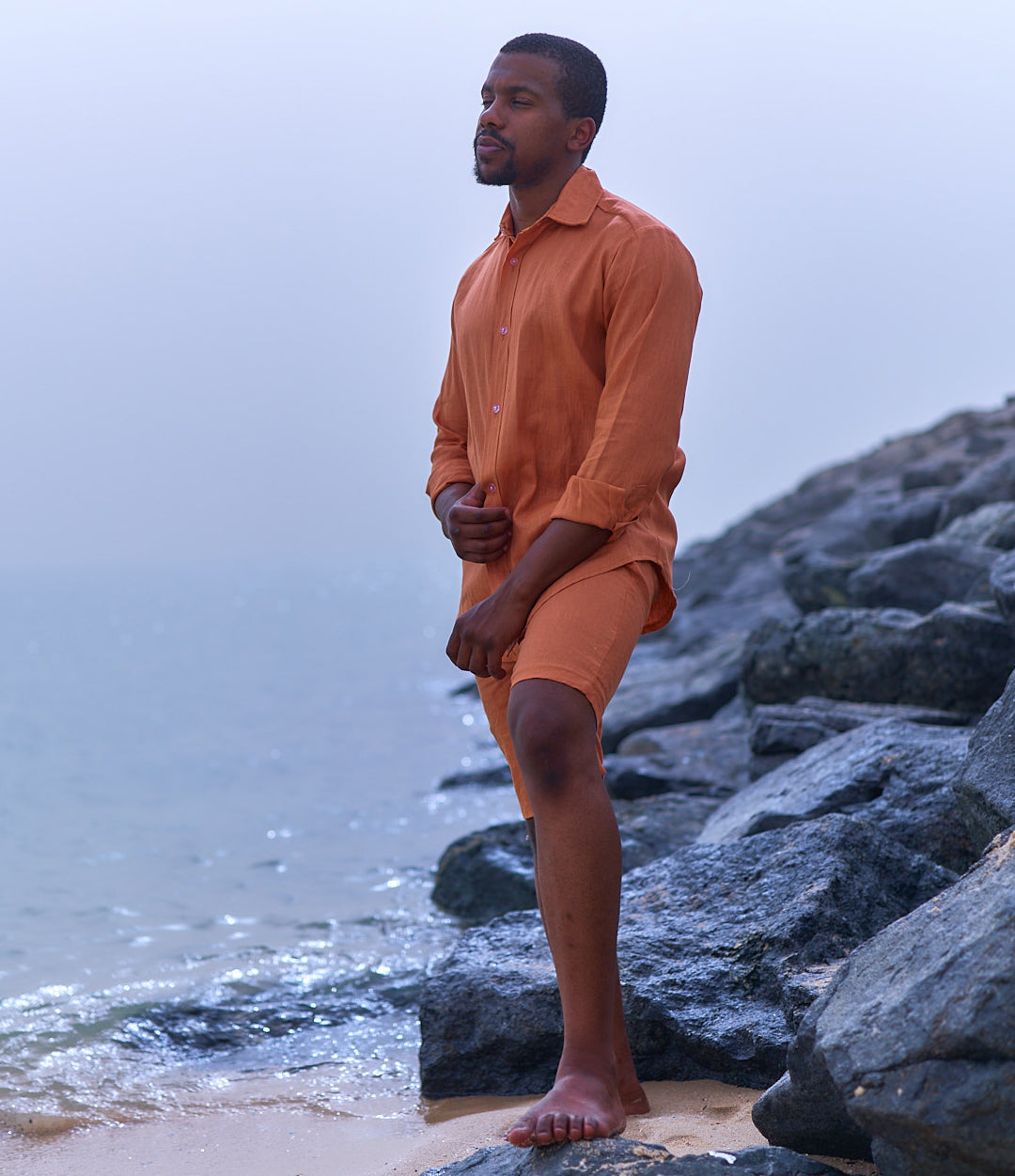 Linen shirt - orange