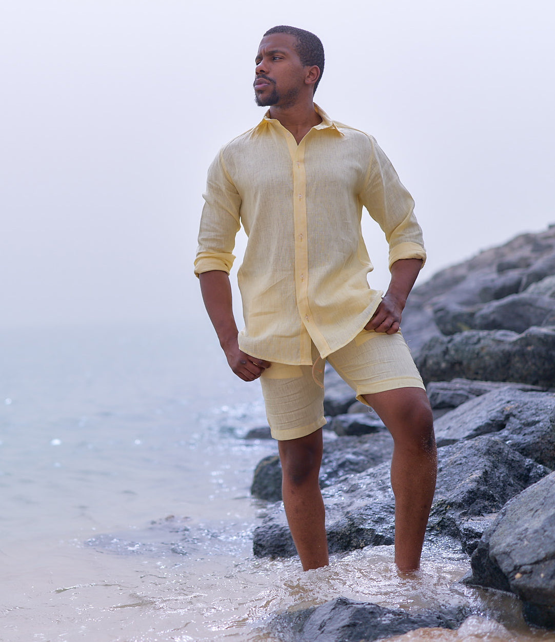 Linen shirt - yellow