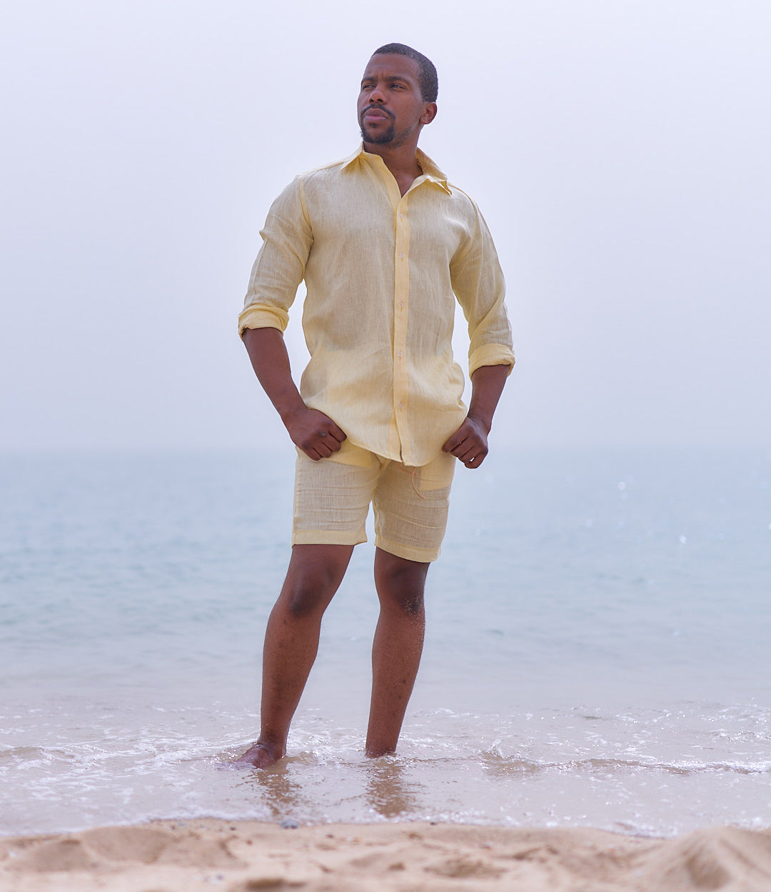 Linen shirt - yellow